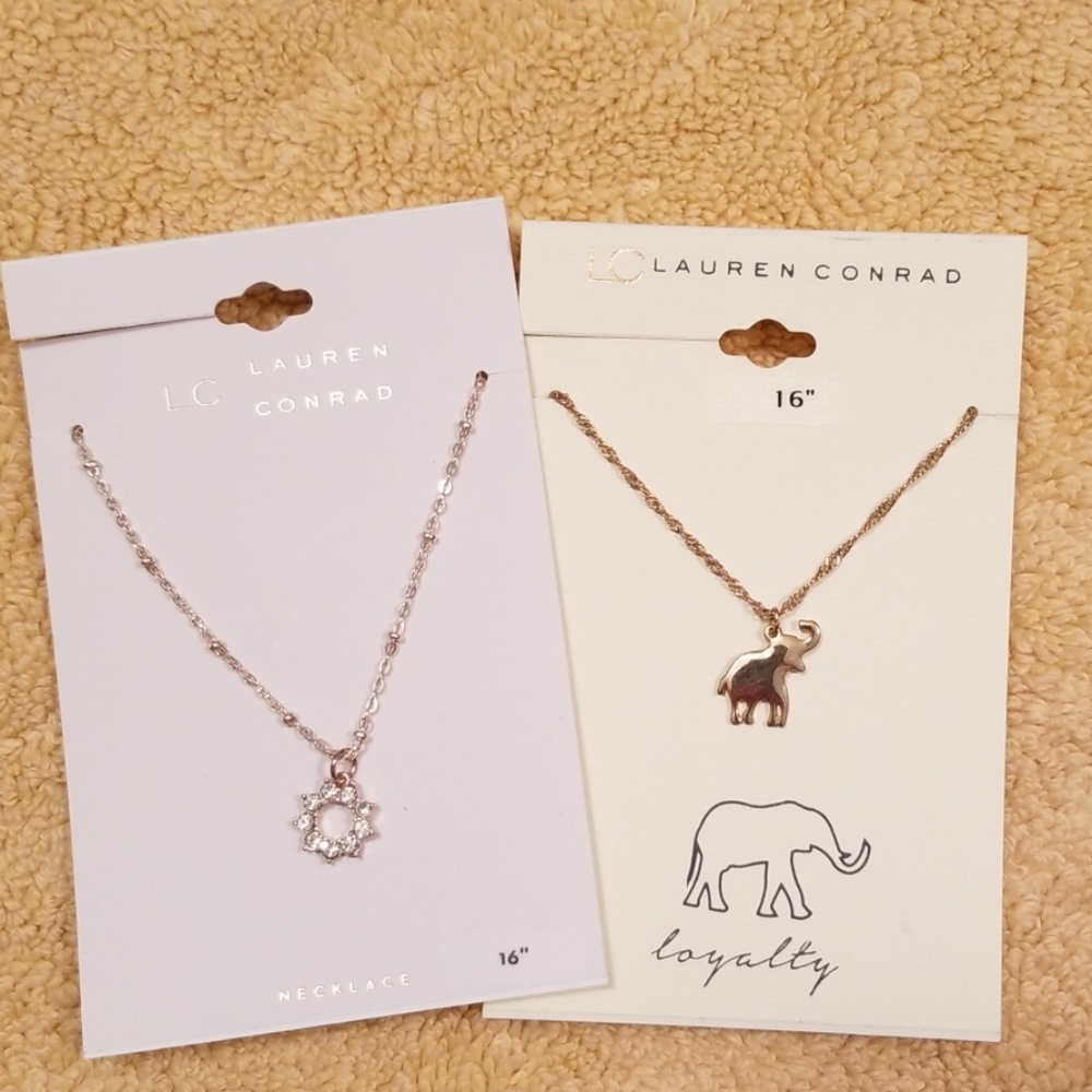 LC Lauren Conrad Pair of Necklaces 16" - Picture 1 of 8